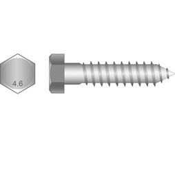 [100876] COACH SCREW M8 x 40mm GALV